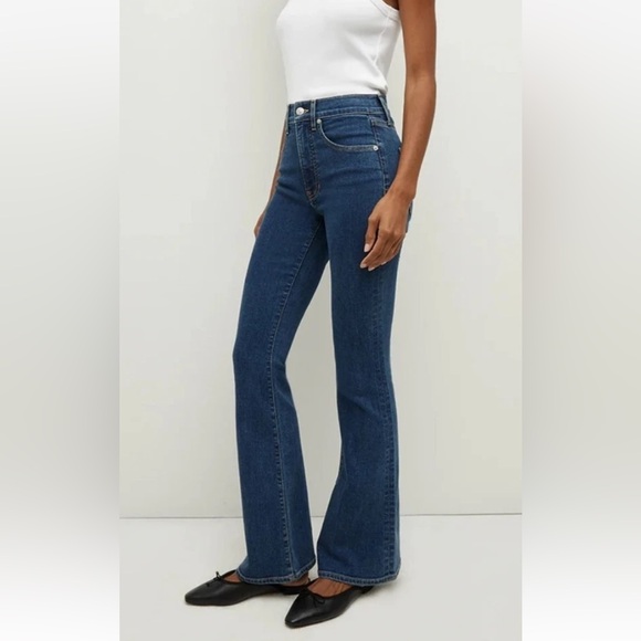 VERONICA BEARD Beverly Skinny Flare Jeans Loafer High-Rise WOMENS 28 Bright Blue - Picture 1 of 15